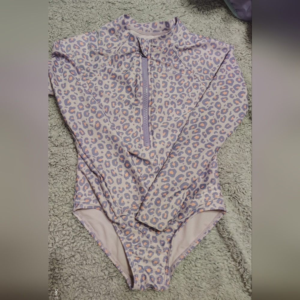 Leopard Print Zip-Up Swimsuit